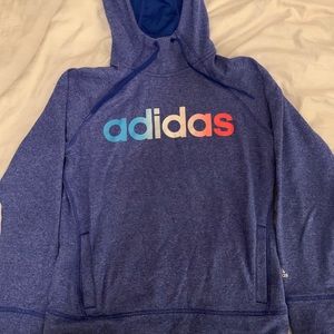 Adidas sporty heather blue & purple hoodie